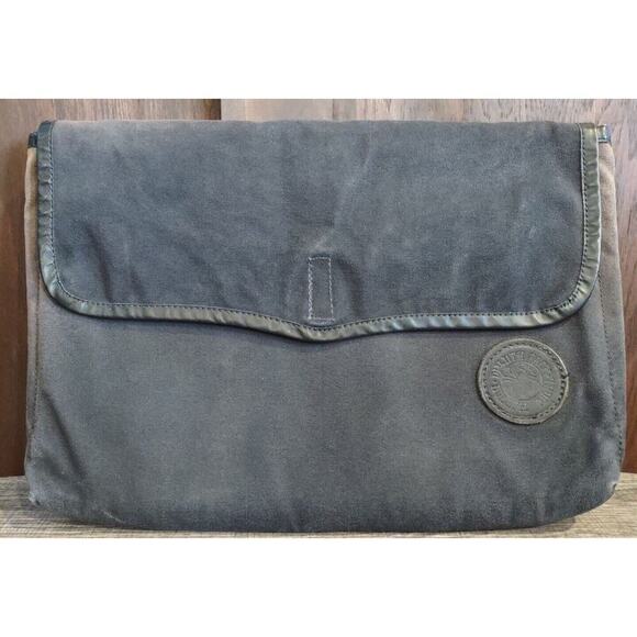 Duluth Pack Safari Briefcase Messenger Made In USA Canvas Laptop Bag Black - Picture 1 of 11